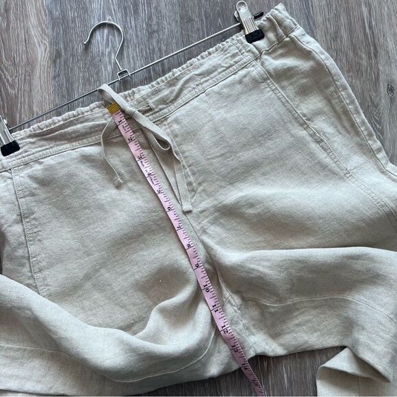 Nwt J. Jill love‎ linen pull on pants oatmeal women’s petite L - Picture 3 of 7